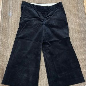 Theory Black Wide-Leg Corduroy Pants
